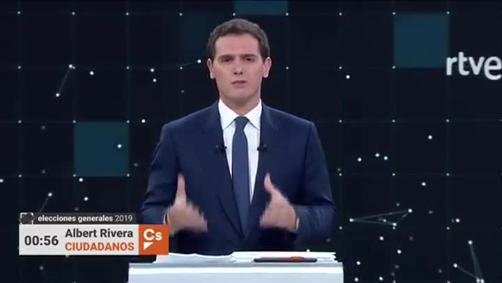 Captura de un debate electoral televisado, como ejemplo de comunicación no verbal.